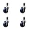Service Caster 3.5'' Solid Poly Wheel Swivel 1-1/2'' Expanding Stem Caster Set, 4PK SCC-EX20S3514-SPUS-112-4 - alternate 1
